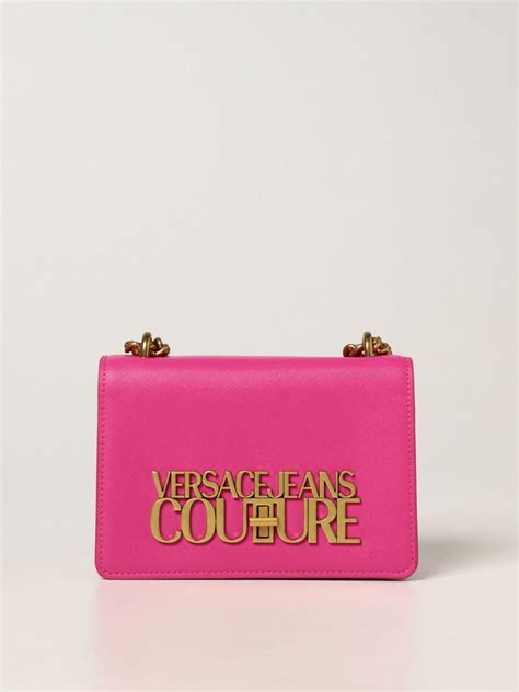 versace jeans couture pink handbag